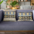 thumbnail image 3 of Plutus Brands Blue Unique Lanes Border Luxury Throw Pillow-Size:20" x 20", 3 of 9