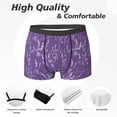 thumbnail image 2 of Men's Boxer Briefs, Lavender Flowers Purple White Soft Comfy Mens Underwear Boxer Briefs Breathable With Widen Waist, 2 of 7