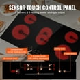 thumbnail image 3 of 36 Inch Electric Cooktop with Radiant Ceramic Surface 5 Burner Touch Control, 3 of 12