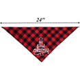 thumbnail image 2 of Première Bandana de Noël pour Chien, Foulard Chiot à Carreaux Rouges, 2 of 3