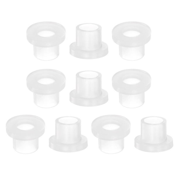 Uxcell 6mmx8mmx8.1mm Flanged Sleeve Bearings Nylon Bushings, White 10