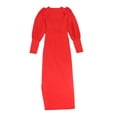 thumbnail image 3 of Vestido de mujer de manga larga abullonada Nikou rojo L, 3 of 15
