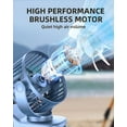 thumbnail image 6 of FrSara Portable Clip on Fan Battery Operated,3 Speed Quiet Rechargeable Mini Table Desk Stroller Fan,Quiet,High Air Volume,360 Degree Free Rotation, 6 of 6