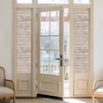 thumbnail image 2 of Vintage Farmhouse Window Privacy Film, Country Retro Beige Wooden Grain Static Cling UV Sun Blocking Heat Control Window Tint Day and Night, Non-Adhesive One Way Windows Privacy Cover 17.7''x78.7'', 2 of 7