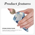 thumbnail image 4 of Leather Change Purse 4.3×3.9in Small Storage Bag Automatic Closure Anti-Stain Easy To Clean, Small And Convenient Argyle Plaid Lightskyblue_49288_3, 4 of 8
