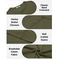 thumbnail image 5 of COOFANDY Cotton Mens Shirts Henley Summer Band Collar Shirts Men T Shirts Casual Stylish Button Closure, 5 of 5