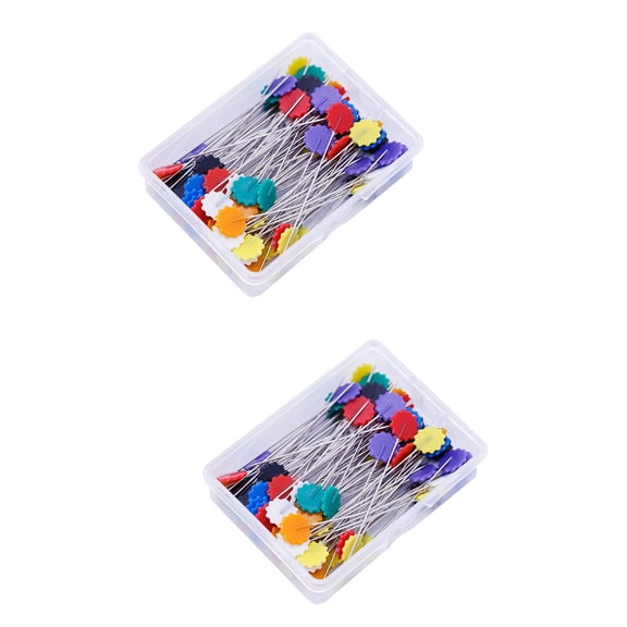 2 Pieces Dressmaker Pins Flat Head Sewing Cushion Supplies