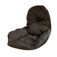 thumbnail image 4 of Cojín para silla colgante con forma de huevo, extraíble, con 2 reposabrazos, multiusos, para interior y exterior, transpirable, de repuesto, lavable Café, 4 of 9