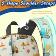 thumbnail image 5 of Excavator and Road Barrier Beige Pattern 17" School Backpacks for Teens,Waterproof Oxford Fabric,S-Shape Padded Straps for School,Travel,Hiking,Camping, 5 of 6