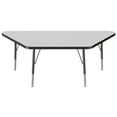 thumbnail image 2 of ECR4Kids 30in x 60in Trapezoid Everyday T-Mold Adjustable Activity Table Grey/Black - Toddler Swivel, 2 of 5