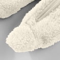 thumbnail image 6 of kids Fleece Footed Onesie Full-Zip Warm Daily Wear Jumpsuit White 6-12 Months, 6 of 9