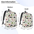thumbnail image 2 of Disketp Cute Dinosaurs Mochila de Lona Estampada, Mochila Escolar de Viaje Ligera para Estudiantes y Portátil-Medium, 2 of 5