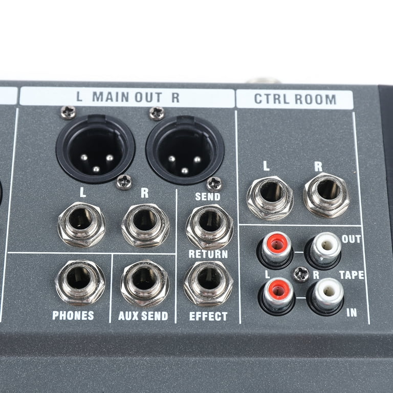 Miumaeov Professional 4-Channel Audio Mixer Sound Board Bluetooth USB Live  Studio Mixer with USB Drive for PC Recording 48V Phantom Power Stereo DJ