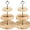 Brown, variant on 2pcs Wood Cupcake Stand 3 Tiers Smooth Wood Cupcake Holder for Kitchen Decor Stable Round Tiered Dessert Display Serving Tray for Tea Party Wedding Server (Brown)