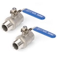 thumbnail image 2 of U.S. Solid 2pcs 2-Way Manual Ball Valve 304 Stainless Steel 1 in Female x Male NPT, 2 of 6