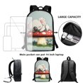 thumbnail image 4 of Jeiento Koala Kids Backpack Set for Boys 4-6 6-8 8-10 Preschool Bookbag with Lunch Box and Pencil Case 3 In 1 Elementary Middle School Bag Mushroom Satchel for Girls Child Daycare Bags Blue, 4 of 7