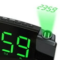 thumbnail image 2 of relayinert Réveil Radio Projection Double Alarme LED Bureau Radio FM Lumière Verte, 2 of 9