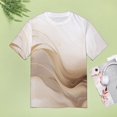 thumbnail image 4 of Marble Blue Greene Purple And Gold Stripes Women's T-Shirt Short Sleeve T Shirts Tops Tee Ladies Loose T, 4 of 6