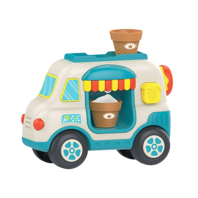 Máquina de burbujas de autobús, juguetes de baño, juguetes de ducha, decorativos, lindo juego interactivo, máquina de espuma de helado para el Día del Azul