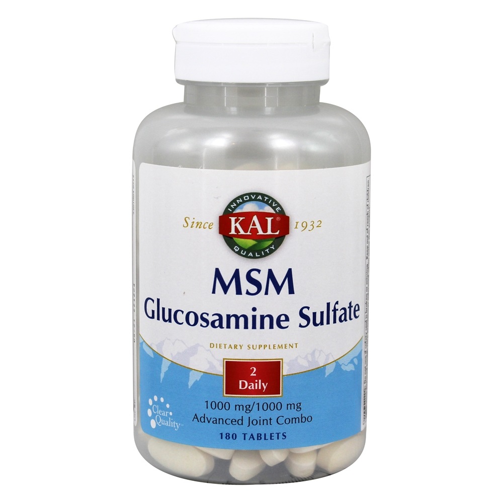 Kal MSM Glucosamine Sulfate Advanced Joint Combo 180 Tablets
