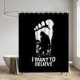 thumbnail image 3 of Bigfoot Shower Curtains Bigfoot Footprint Waterproof Bathroom Curtains with Hooks, Unique I Want to Believe Themed Bathroom Decor, 3 of 7
