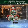 thumbnail image 4 of Solar Powered Christmas Tree Light Outdoor with 40 LEDs Snow Flocked Decor for Yard Garden Pathway Holiday Decoration Auto On/Off(Multicolored), 4 of 6