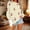 Beige, variant on Ayfxijin Pullover Sweaters for Women,Women's Printed Loose Long Sleeve Blouse Round Neck Hoodless Sweatshirts Top