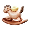 thumbnail image 1 of jifeng Wooden Miniature Horse Figurine Housewarming Home Small Rocking Horse Statue, 1 of 9