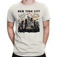 thumbnail image 2 of New York City Skyline Men's Off-White T-shirt, 2 of 3