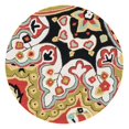 thumbnail image 1 of Loloi Francesca 3' Tapis Rond à Crochets en Rouge et Noir, 1 of 2