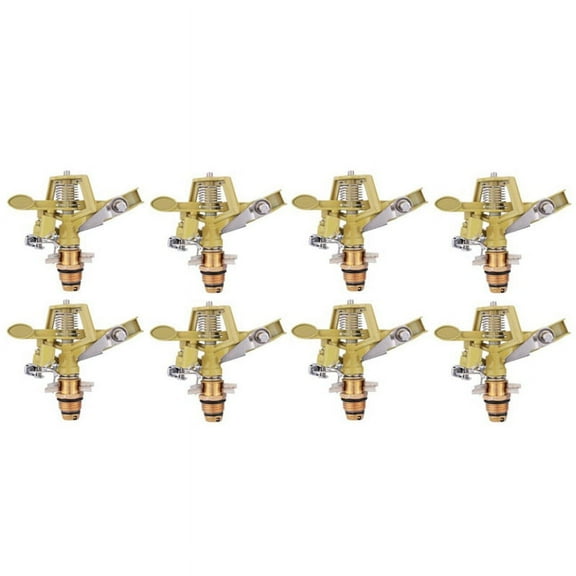 8Pcs 1/2 Inch Heavy Duty Impact Sprinkler Head Perfect for Watering Large Gardens Hose End Sprinklers Watering Tools