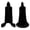 Black, variant on YUANxueke Kids Velvet Cape Girls Boys Hooded Open Front Cloak Fashion Party Full Length Witch Wizard Robe for 2-17 Years