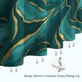 thumbnail image 6 of Teal Gold Marble Pattern Shower Curtain 72"x72" ,Bathroom Decorative Shower Curtains Set with 12 Hooks,Modern Waterproof Washable Shower Curtain, 6 of 6