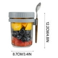 thumbnail image 4 of Fanshiluo Overnight Oats Container With Lid And Spoon,Overnight Oats Jars,Portable Mason Jars With Lid For Cereal Container Capacity 350Ml, 4 of 5