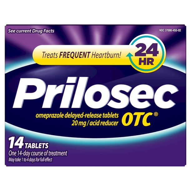 Prilosec OTC Omeprazole Heartburn Relief, Acid Reducer Tablets