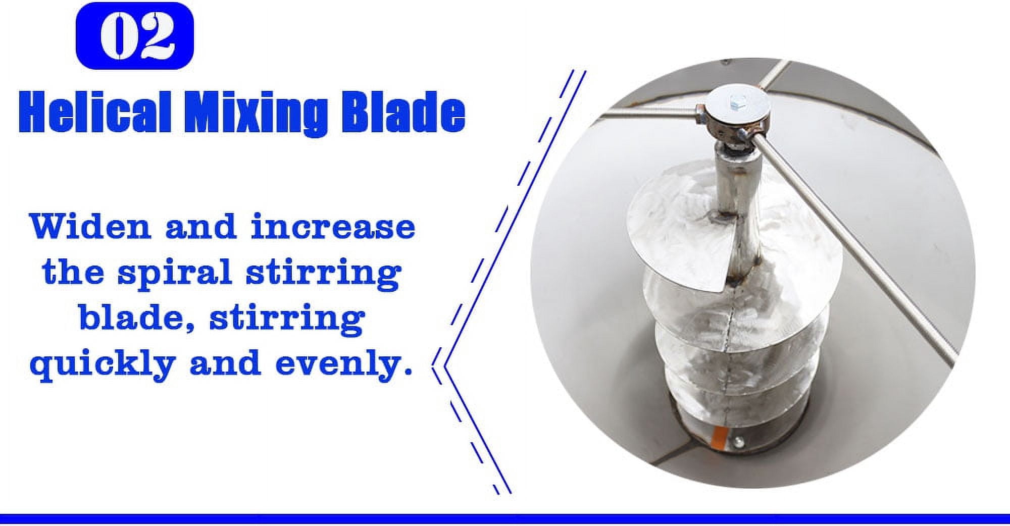 EQCOTWEA Dry Powder Mixer Feed Blender Granular Plastic Mixing Machine Stainless Steel 75KG