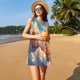 thumbnail image 3 of Balery Cloud Sleeping Cat Vestidos de verano para mujer con estampado: vestido holgado sin mangas, vestido playero informal y cómodo para días calurosos., 3 of 7