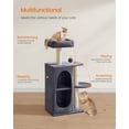 thumbnail image 4 of Torre de felpa pequeña con postes para rascar Cat Tree Feandrea, 4 of 6