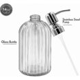 thumbnail image 2 of Ap Dispenser - 2 Pack 14 Oz Glass Soap Dispenser With Rust Proof Stainless Steel Pump, Refillable Liquid Bottle Dispenser, Premium Hand Jar Dispen, 2 of 5