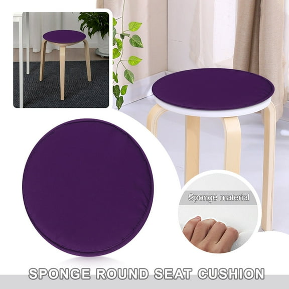 Clearance Under $5 Round Garden Chair Pads Seat Cushion for Outdoor Bistros Stool Patio Dining Room Purple