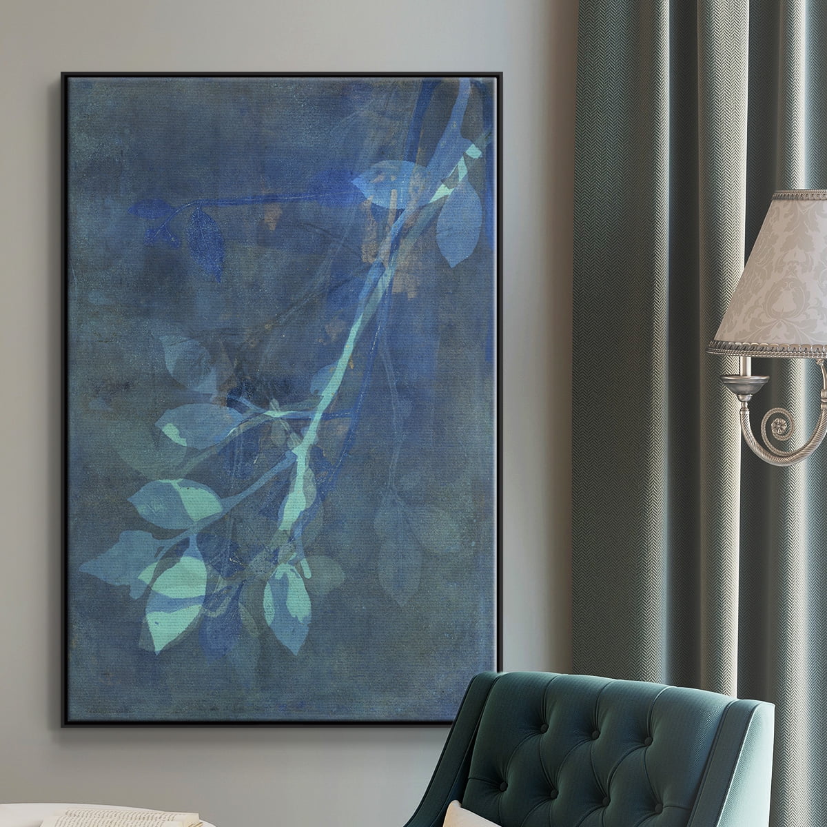 Branching Out VIII Framed Premium Gallery Wrapped Canvas - Ready to Hang - 17 x 25 - Black Floating Frame