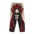 thumbnail image 5 of Daiia Gothic Skull With Roses Women's Sleep Pant with Pockets and Drawstring,Pajama Pants-XX-Large, 5 of 9