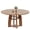 Walnut wood, variant on Studyset 47" Round Wood Dining Table with Storage Shelf, Circle Kitchen Table Seats 4-6, Dinette Table with Adjustable Feet, Easy-Clean Surface for Living Room, Kitchen & Apartment