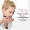 thumbnail image 4 of 1 paquete de 100 toallitas desechables de algodón para limpieza facial, toalla de limpieza para uso húmedo y seco, color rojo, 4 of 6