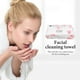 thumbnail image 4 of 1 paquete de 100 toallitas desechables de algodón para limpieza facial, toalla de limpieza para uso húmedo y seco, color rojo, 4 of 6