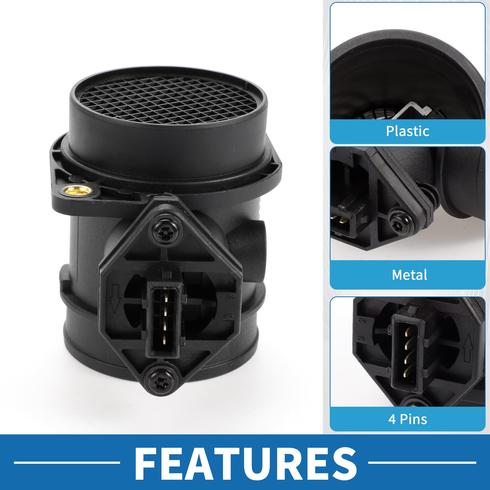 Unique Bargains MAF Sensor Assembly No.1041359 MAF Mass Air Flow Sensor for Ford