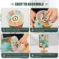 thumbnail image 4 of Pineapples Lemons Floral Leaves Table Lamp USB Bedside Desk Nightstand Lamp Printed Gifts Small Lamp Wood Base for Bedroom Living Room Kids Room College Dorm, 4 of 7