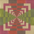 thumbnail image 1 of Ahgly Company Machine Washable Indoor Square Transitional Chestnut Red Area Rugs, 5' Square, 1 of 7