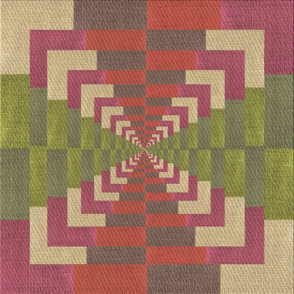 Ahgly Company Machine Washable Indoor Square Transitional Chestnut Red Area Rugs, 5' Square