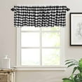 thumbnail image 7 of 2 Pack Buffalo Check Plaid Window Valances Curtains White and Black, 16 x 56 inch, Blackout, 7 of 7